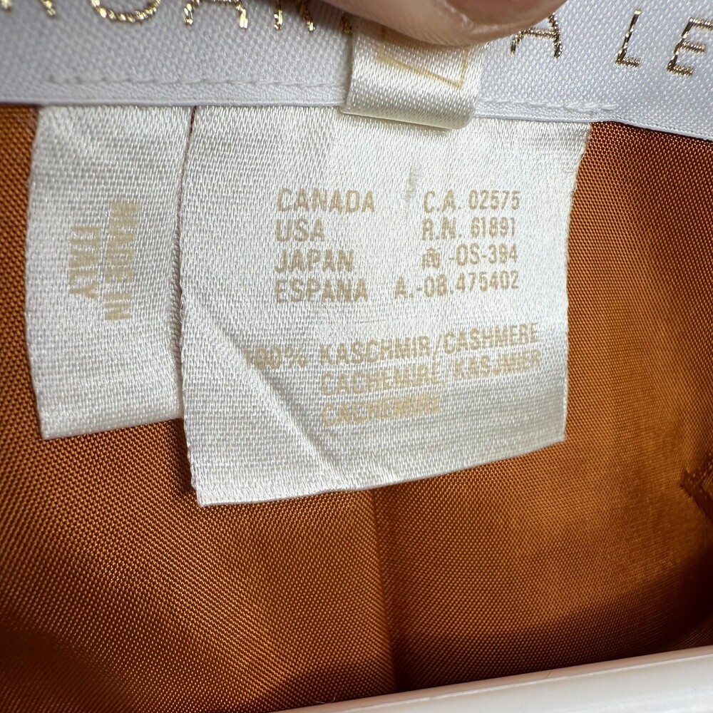 Cashmere Vintage Escada Margaretha Ley Plaid Blazer Jacket Rust Gold US 10 - Picture 12 of 13